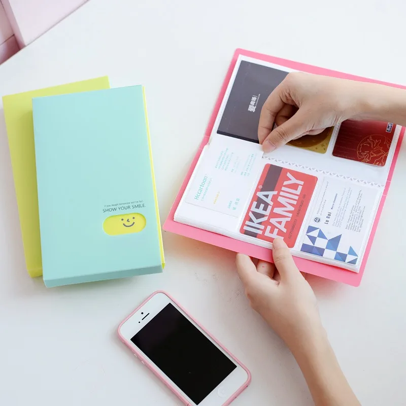 Card Holder Book Multi Card Slots Large Capacity Portable For ID Card Membership Card Storage