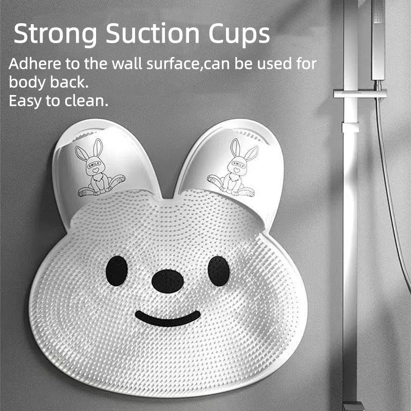 حصيرة تنظيف القدمين من السيليكون، وسادة حمام مقشرة لغسالة الظهر، أداة تدليك كبيرة لتنظيف القدم مع أكواب شفط غير قابلة للانزلاق