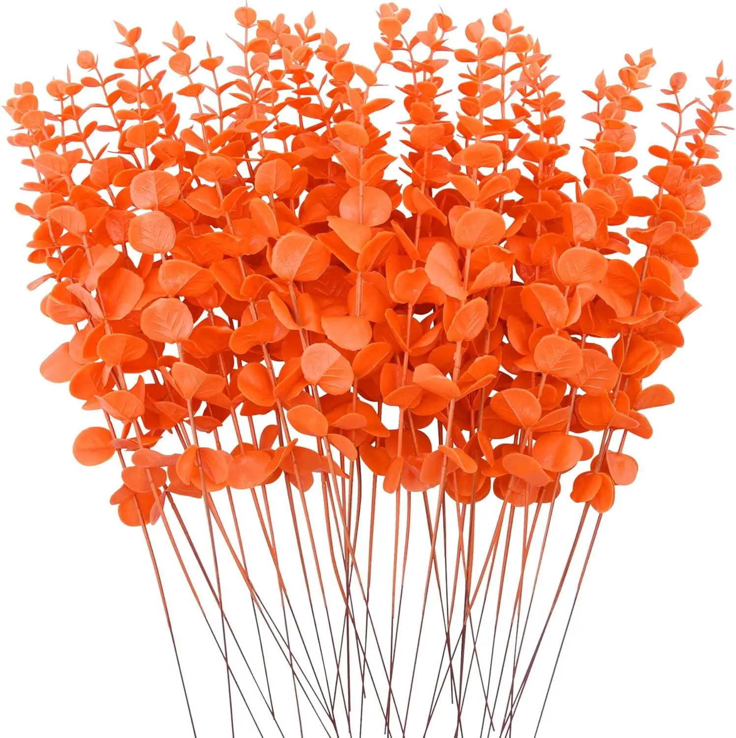 10/20pcs Artificial Plants Eucalyptus Leaves Fake Plants Vase Home Table Party Wedding Bridal Bouquet Decorations Outdoor Garden image 3