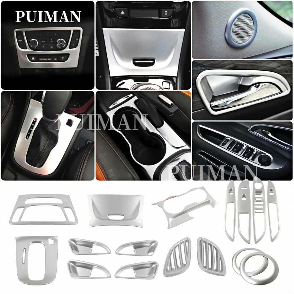 Für Buick Encore Opel Mokka 2015 2016 ABS Matt Auto Schalthebel Armlehne Tür Fenster Glas Knopf Schalter Panel Abdeckung Zierleiste