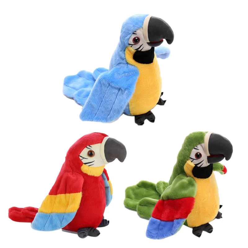 Talking Parrot Plush Electronic Bird Pet For Kids Early Education Toy