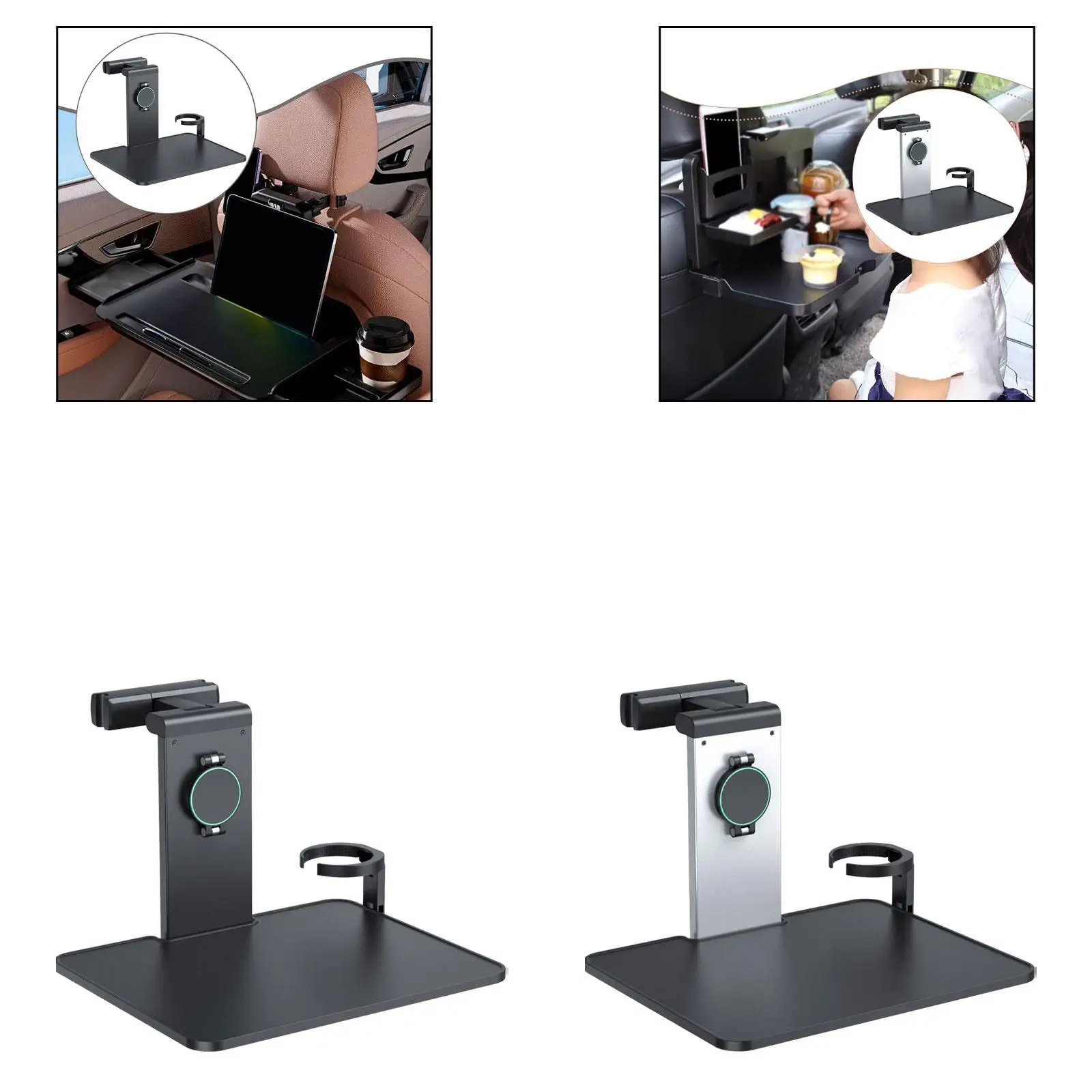 

Multifunctional Auto Backseat Tray Table Adjustable Food Desk with Cup and Phone Holder Organizer for Car Interior Accessories