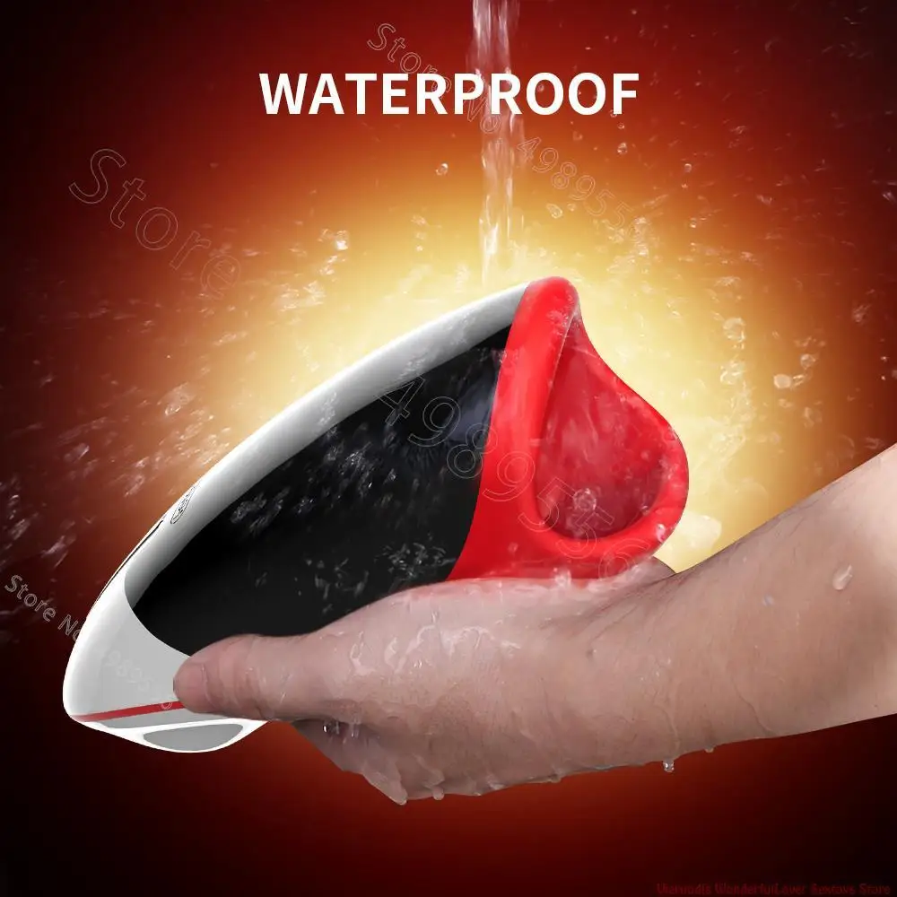 LETEN Blowjob Electric Male Masturbation Cup Real Pussy Deep Throat Artificial Vagina Interactive Oral Heating Sex Toy For Men