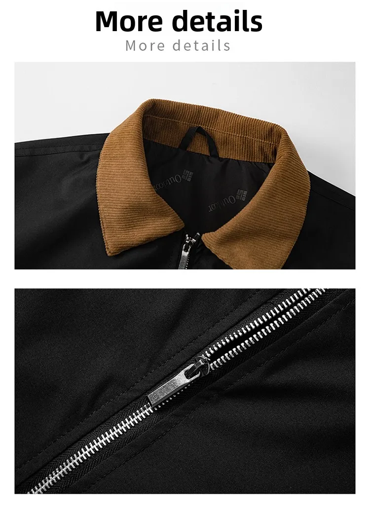 رشاقته الرجال ملابس العمل سترة الخريف الشتاء موضة عادية الرياضة معطف مبطّن الرجال سليم تمتد في الهواء الطلق رجالي القطن البضائع الستر