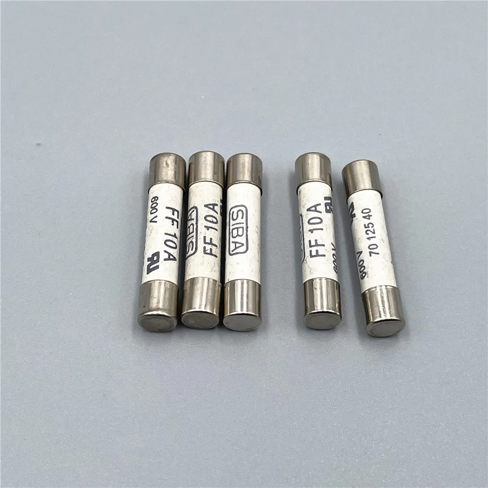 10pcs/Lot SIBA FF 10A 600V 50kA 6.3x32mm 195100 7012540 Fast Acting Ceramic Fuse Links