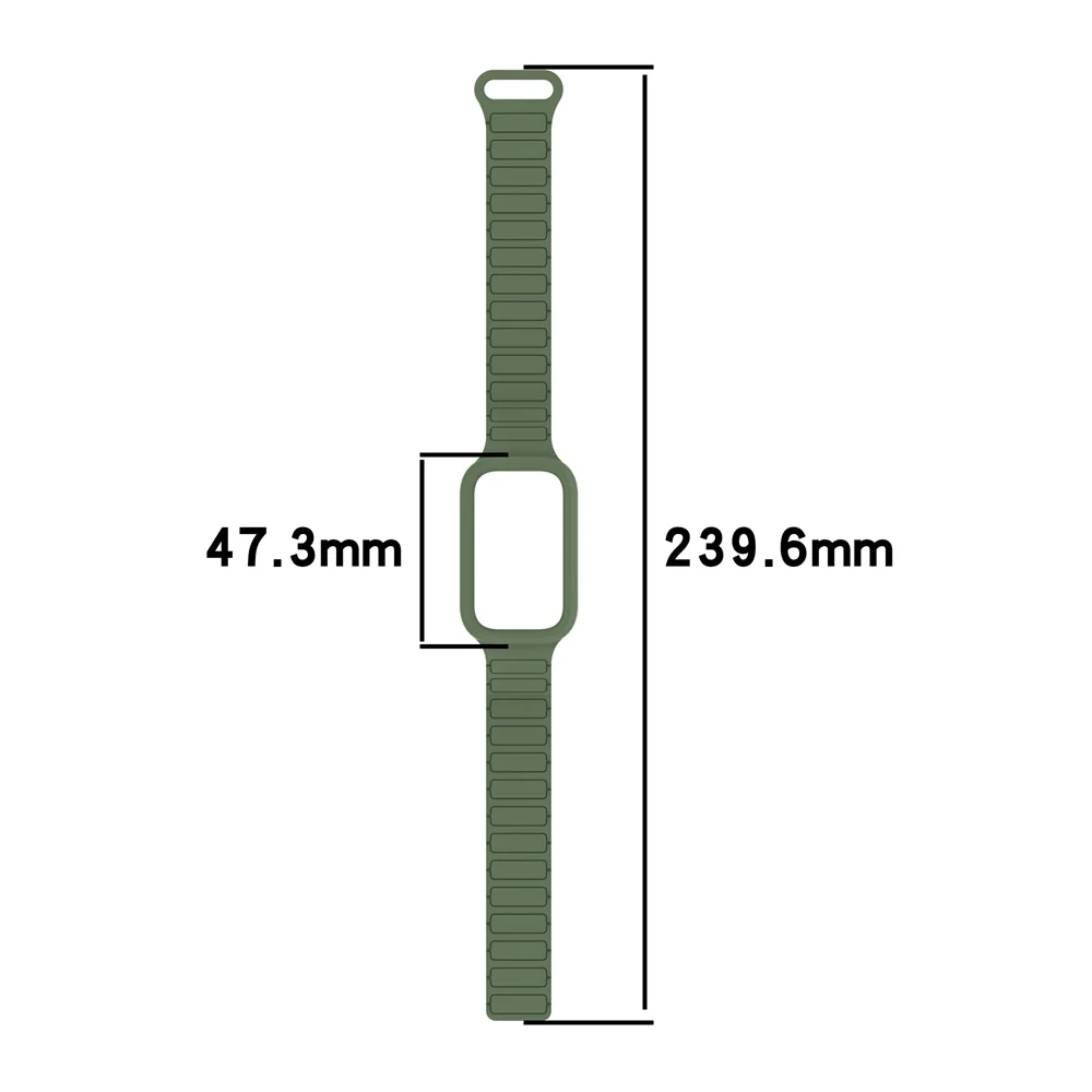 Compatible with Redmi Band 3 Magnetic Watch Strap Xiaomi 9 Smart Band 9 Active Wristband Silicone Strap