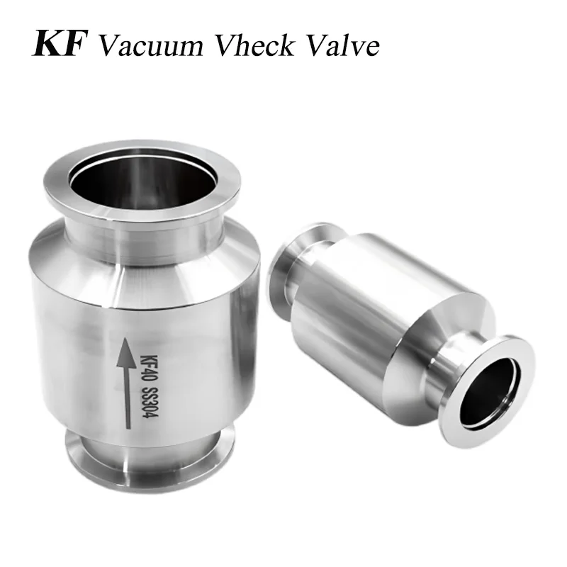 KF Vacuum Check Valve For Vacuum Piping Pump KF16 KF25 304 Stainless Steel Exhaust Check Valve Vacuum Pump Check Valve KF40 KF50