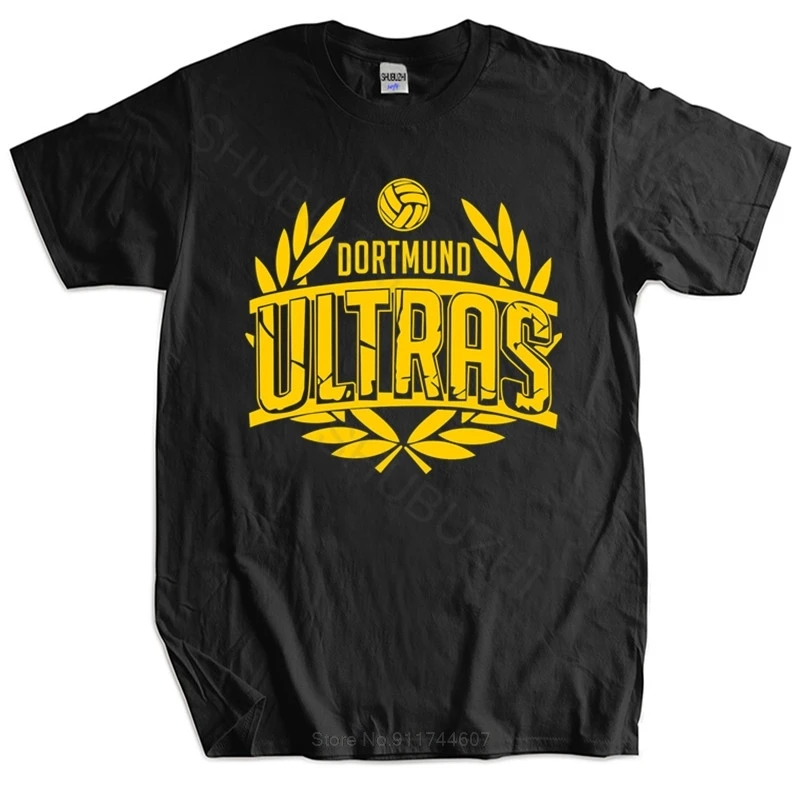 Футболка мужская хлопковая, модная одежда для фанатов Дортмунд ультра, модная рубашка, лето