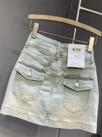 High Waist Slimming Denim  Skirt Women's Loose Versatile Casual f-length Bodycon Skirt Summer 2025 Korean Sle - Image 5