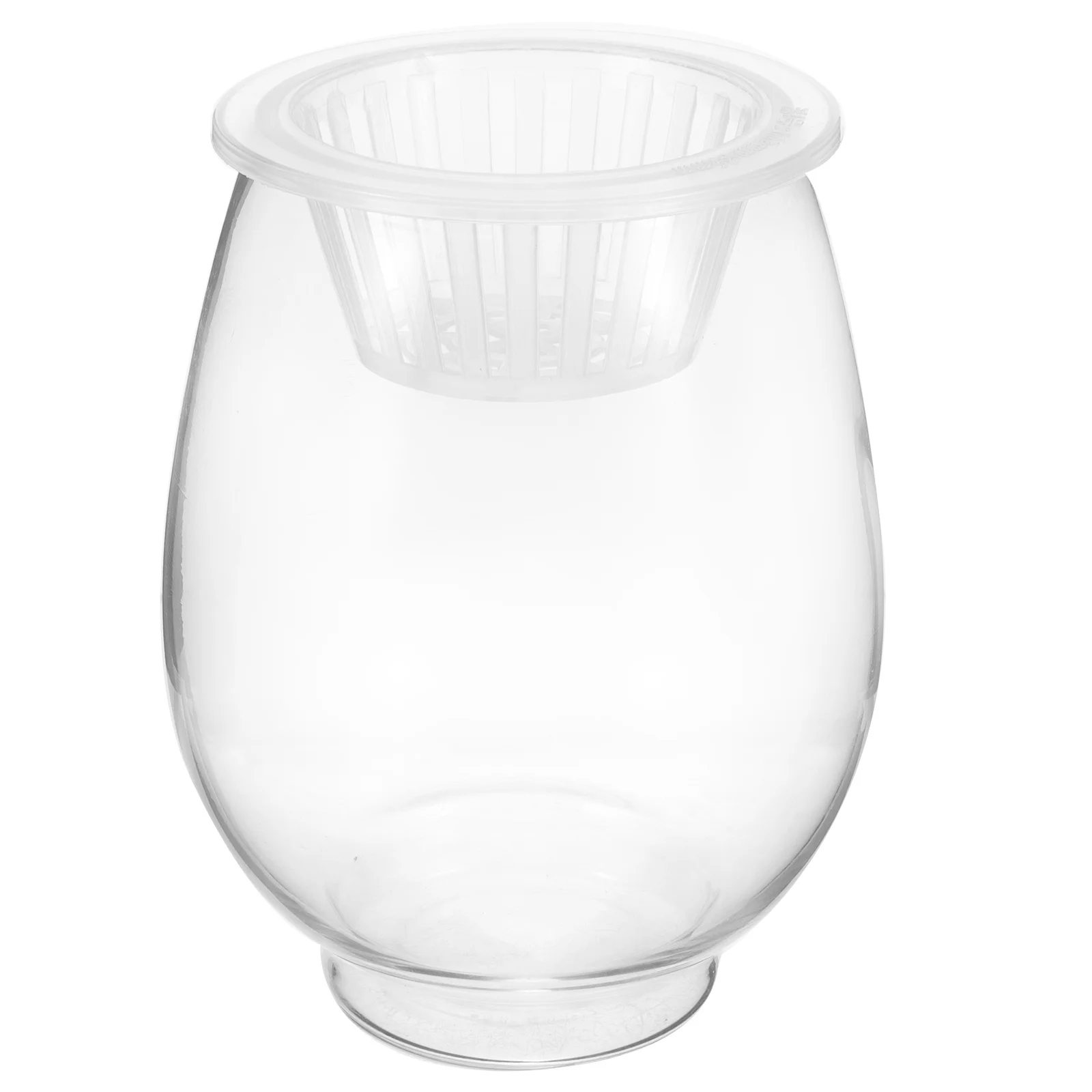 

Elegant Glass Vase Smooth Finish Easy Clean Hydroponic Container for Flowers Plants Desktop Adornment Home Office Decor