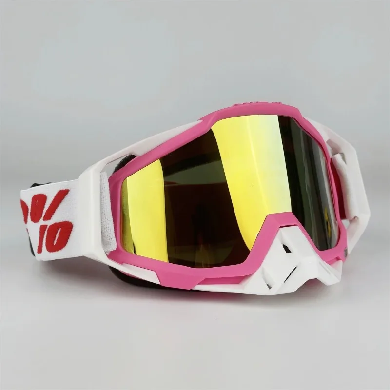 New Motorcycle Goggles for Off-Road Skiing, Windproof Dustproof UV400 Protection, Anti-Fog for Downhill Racing Riding Glasses