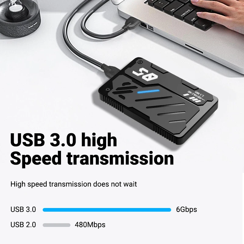 USB 3.0/3.1 HDD Enclosure 6gbps SSD Case External Hard Drive Box SATA to USB3.1 USB3.0 Adapter for Disk HDD Type USB-C Enclosure