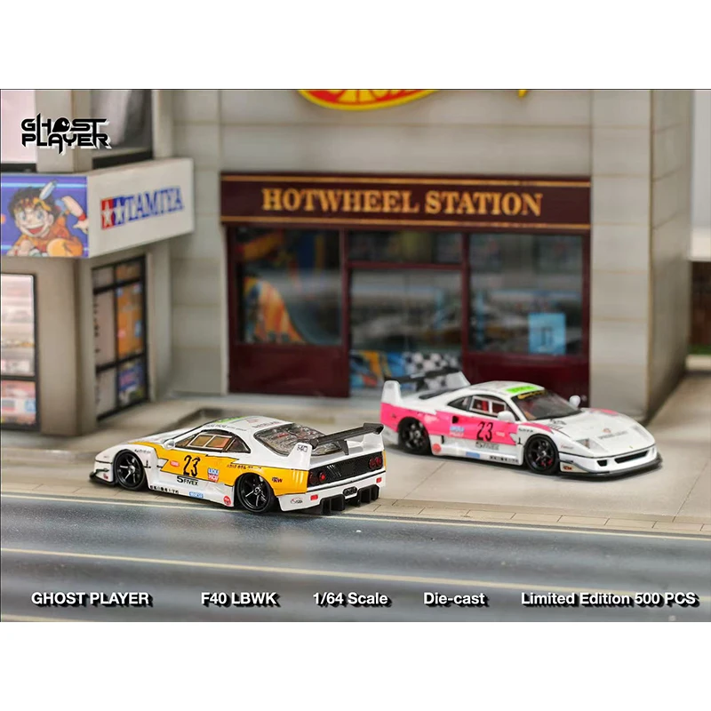 PreSale SW 1:64 F40 LBWK  Yellow Lightning Diecast Diorama Car Model Collection Street W64pon Warrior