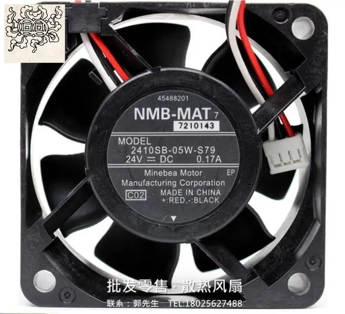 

Ltsf For NMB 2410SB-05W-S79 C02 DC 12V 0.17A 60x60x25mm 3-Wire Server Cooling Fan
