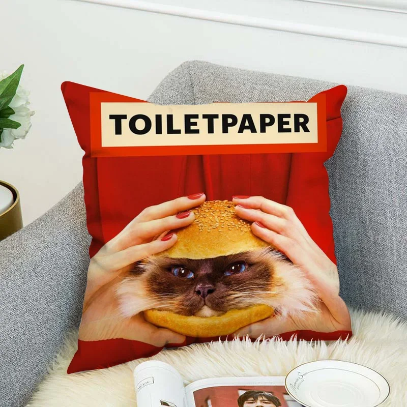 T-Toiletpaper Magazine Cushion Cover 45*45 Decorative Pillowcase 40x40 Cushions Home Decor Pillowcases for Pillows 45x45 Pillow