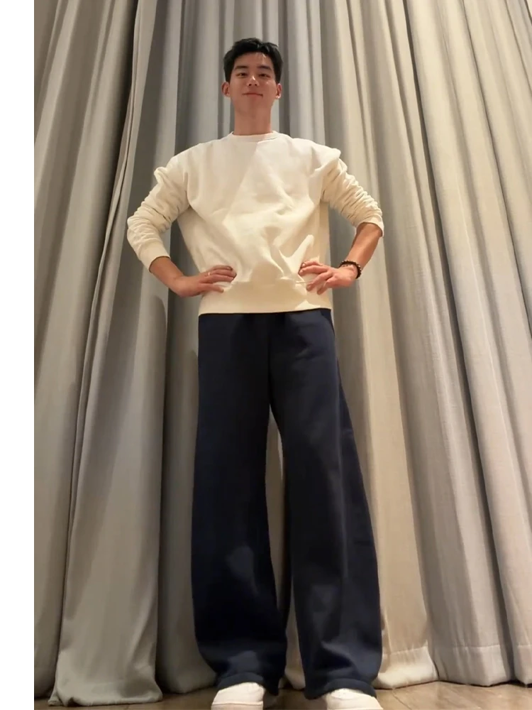 

Спортивные повседневные брюки на подкладке Bla Fce, мужские осенне-зимние прямые брюки с драпировкой, спортивные штаны с вырезом ножа