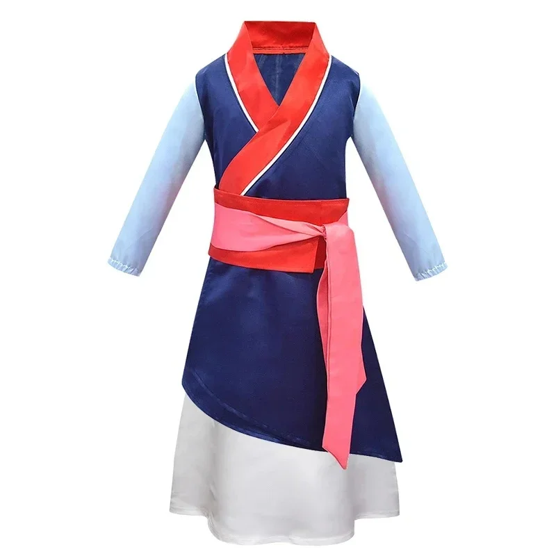Nuevo Disfraz de Halloween 2026, Vestido de Navidad, Ropa Tradicional China, Disfraz de Mulan con Espada y Pelo