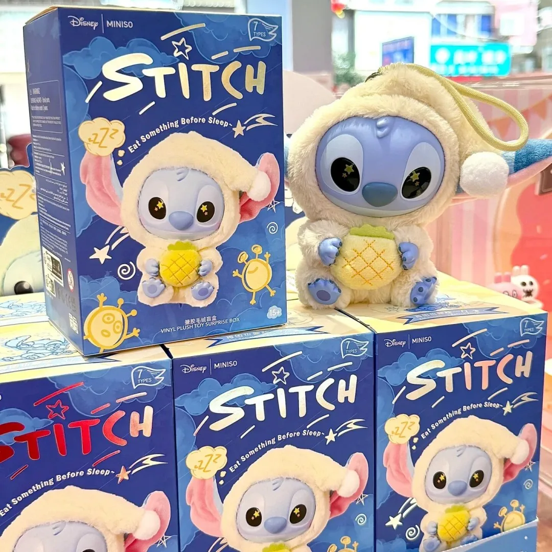 

Disney Stitch Eat Something Before Sleep Series Blind Box Vinyl Bag Pendant Anime Figure Stitch Model Toy Customized Gift
