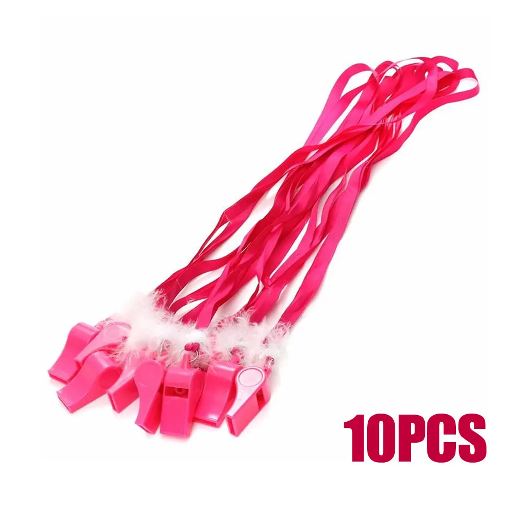 

10pcs/lot Novelty Hot Pink Hen Party Game Fluffy Whistles Girls Night Out Bachelorette Party Decoration Game Favor Gifts