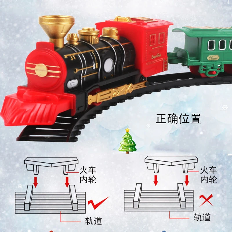 Mini Elektryczny Pociąg Świąteczny Zabawka Elektryczny Vagonik Kolejowy Symulacja Samochodu dla Dzieci Pojazdy do Zabawy Model Zabawka dla Lalek Prezent dla Dzieci
