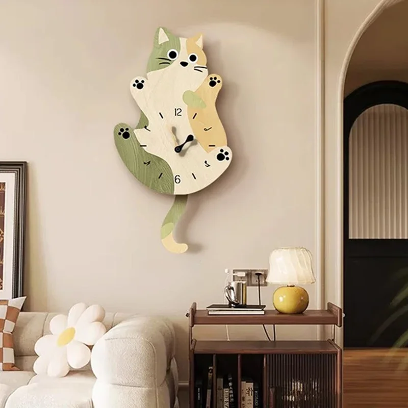 

Nordic Cartoon Wall Clocks Luxury Creative Minimalist Nordic Wall Watch European Living Room Design Horloge Home Decoration