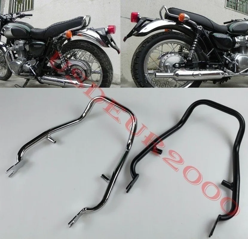 

Rear Passenger Grab Rail Handlebar Handle bar for KAWASAKI EJ W800 W650 W400 all year Black Chrome