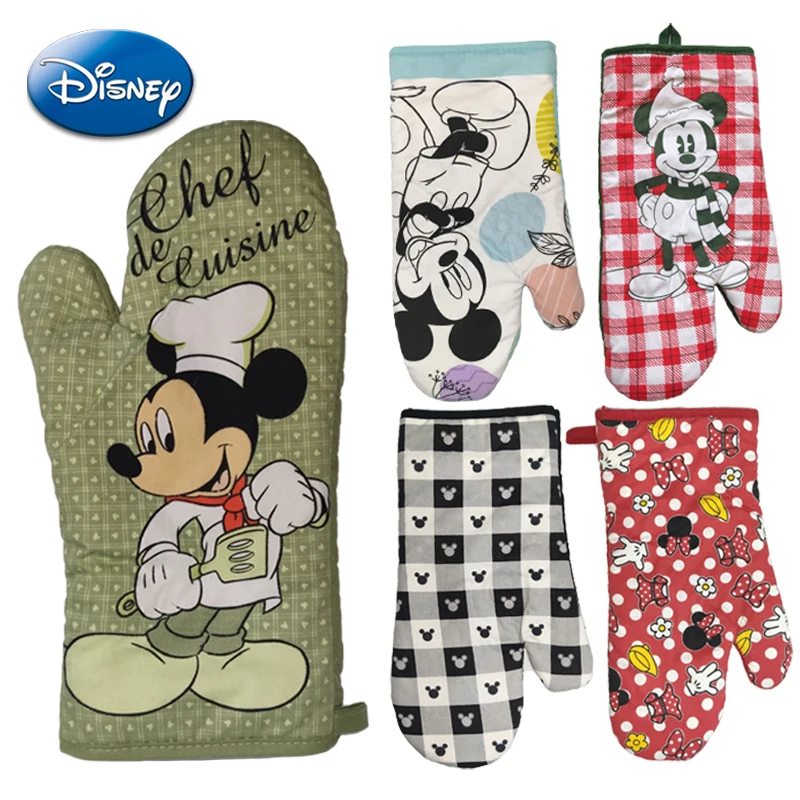 

Disney Mickey Mouse Oven Glove Cute Cartoon Figure Baking Cooking Anti-scald Insulation Kitchen Microwave Oven Lengthening Glove