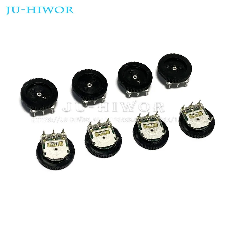 10pcs 3pin Gear Dial Potentiometer Single Potentiometers 1K 5K 10K 20K 50K 100K B102 for Radio MP3 MP4 Volume Adjustment Switch