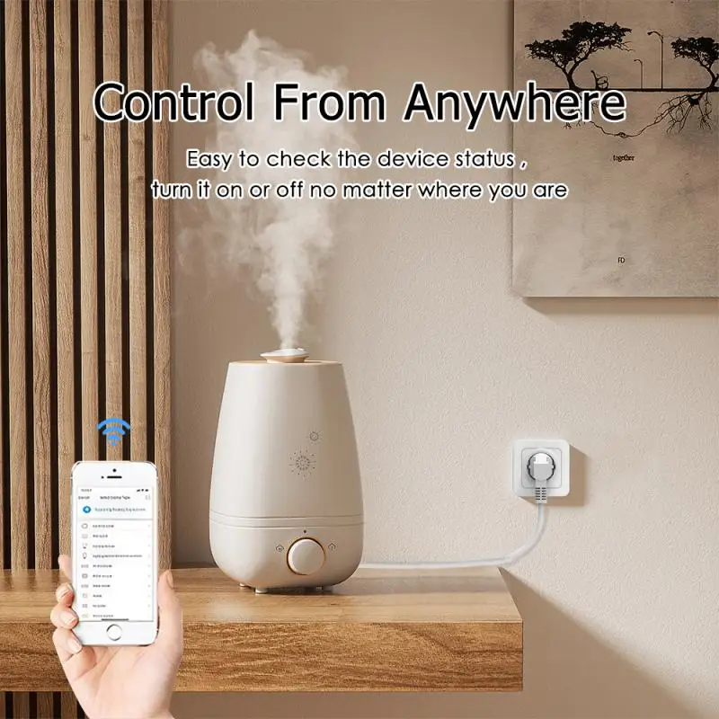 EWelink WiFi Smart Socket APP Voice Control 20A EU Smart Plug With Power Monitoring Timing Function Via Alexa Google Home Alice