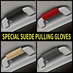 2pcs Universal Car Handle Flap Faux Leather Protective Cover Car Roof Handle Rest Handle Cover
