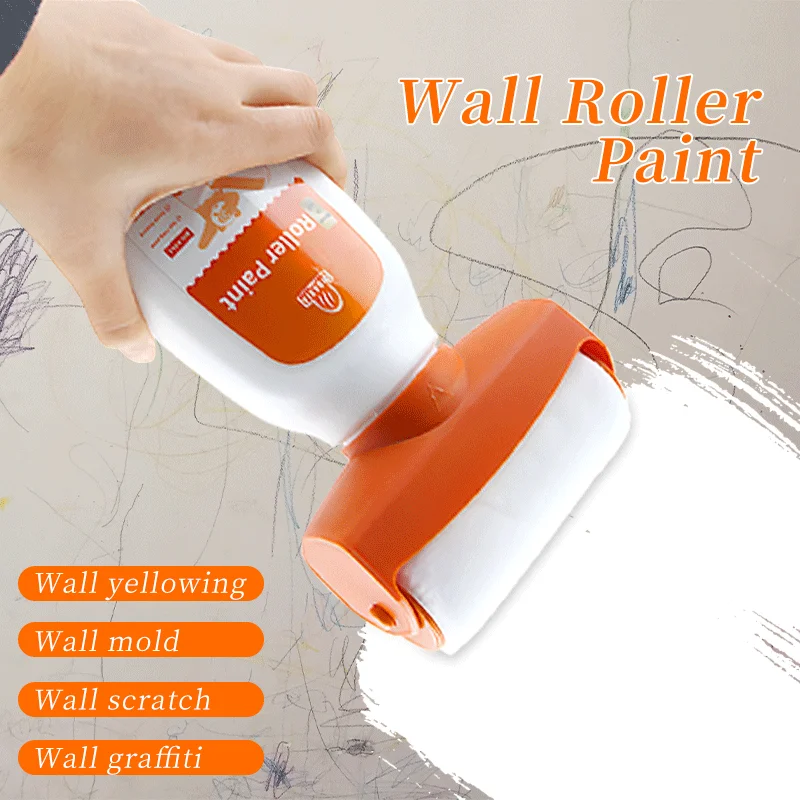 Wall Repair Roller Paint White Water Based Latex Paint roller Household Supply Cleaning Tool DIY Renovation Wall Spackle Roller