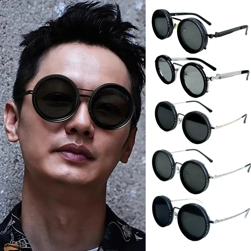 

Round Polarized Sunglasses 1-9 Gears Adjustable Tint Sun Glasses with ND Filter Lenses for Men Beach Shady Fishing Driving