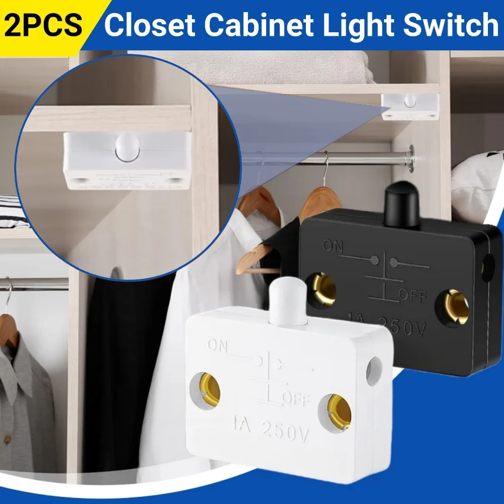 Closet Cabinet Light Switch Collision Press Sensing Automatic Reset Light Switch Smart Home Cabinet Door Light Control Switch