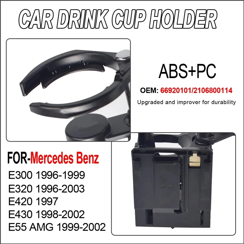 Car Center Console Drink Water Cup Holder Tray A2106800114 For Mercedes-Benz W210 E55 E300 E320 E420 E430 1996-2002