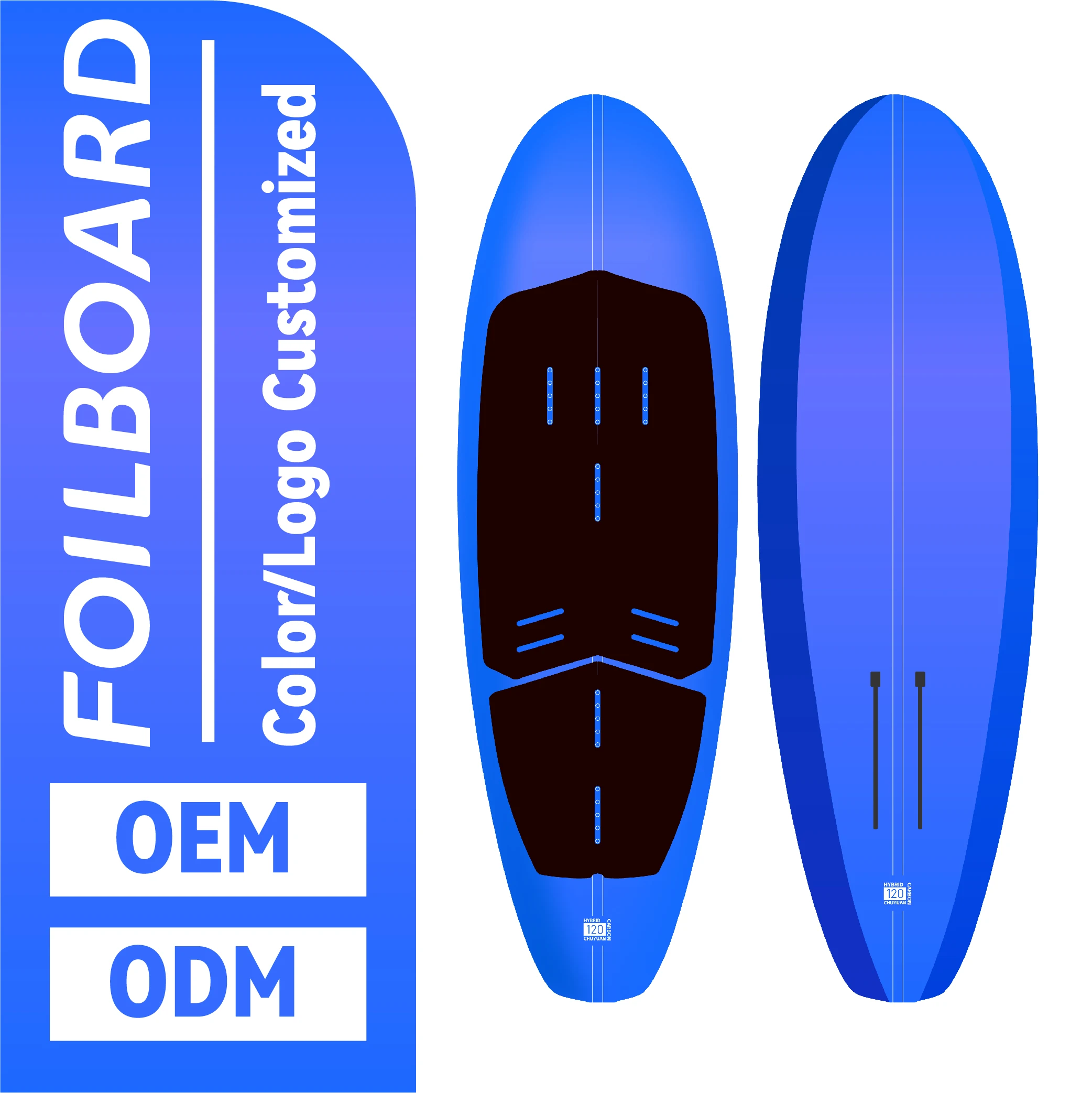 

ODM/OEM Высококачественный настраиваемый логотип из углеродного волокна, направленная на прижимная фольга, 120 л, эпоксидная смола, унисекс, доска из фольги с крыльями