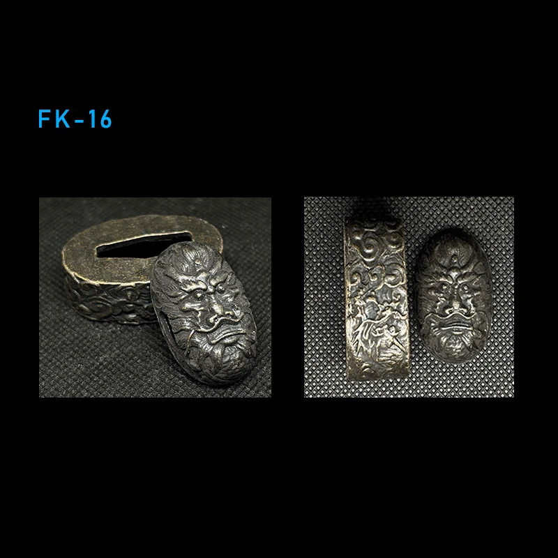 Hochwertige Legierung Katana Butt Cap Fuchi Kashira Griff Kragen für japanische Schwert Samurai Wakizashi Katanas Schwerter Armaturen – Detail 17