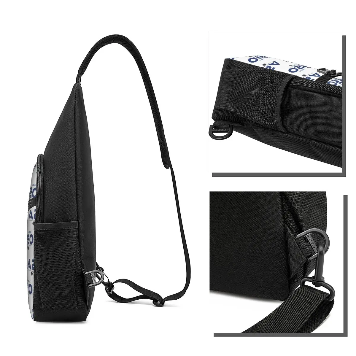 Airbus A220 Chest Bag Men Sling Crossbody Backpack Chest Bag Travel Hiking Daypack Shoulder Bag 4