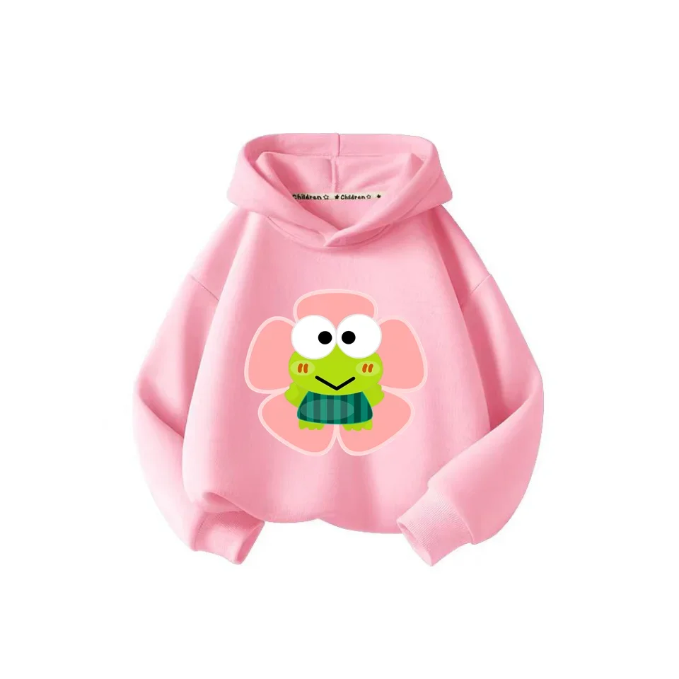 New Fall/Winter 2024 Baby clothing for girls Hello Kitty hoodie Sanli Ou Keroppi Children\'s hoodie top for children