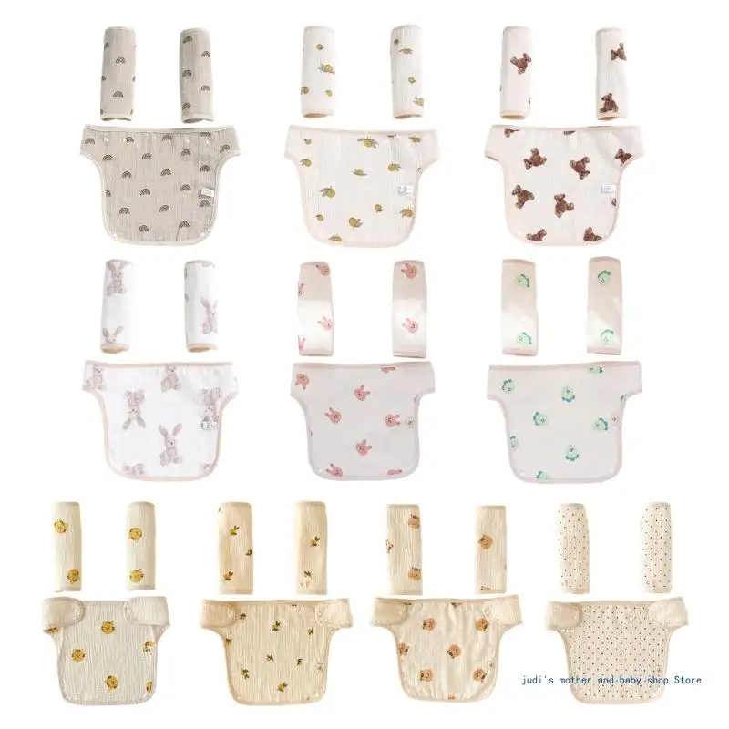 3-Piece Baby Bibs Cotton Newborn Sucking Pads for Baby Teething Pads