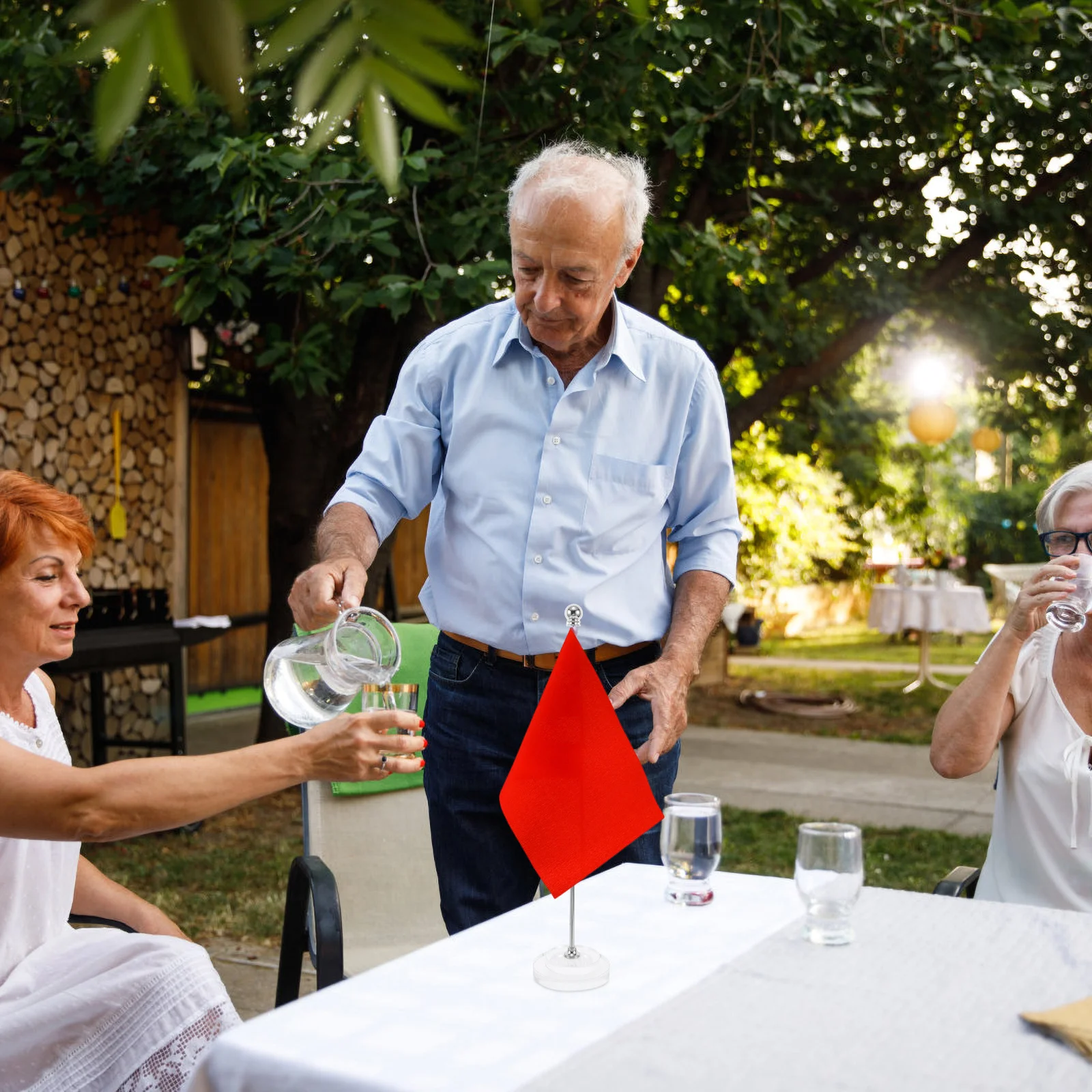 

Desktop Flagpole Stand Heavy Duty Stainless Steel with Stable Glass Base Flag Holder for Office Meeting Room Flagpole Holder