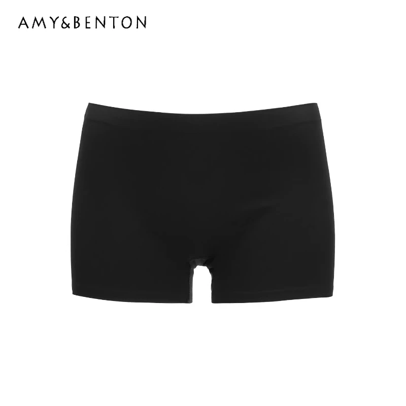 Lässige, vielseitige, mittelhohe, schwarze Mini-Leggings für Damen, 2025, Herbst und Winter, neue süße, coole Y2k-einfache Schlankheits-Innenshorts für Damen