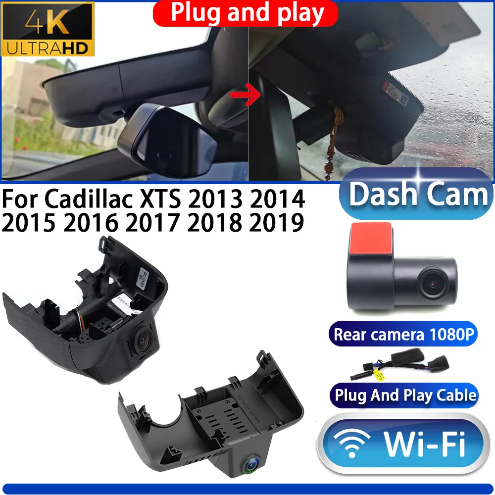 

HighCity For Cadillac CT6 V CT6-V 2016 2017 2018 2019 2020 Dash Cam Camera DVR 4K UHD 2160P Wifi Plug And Play Video Recorder
