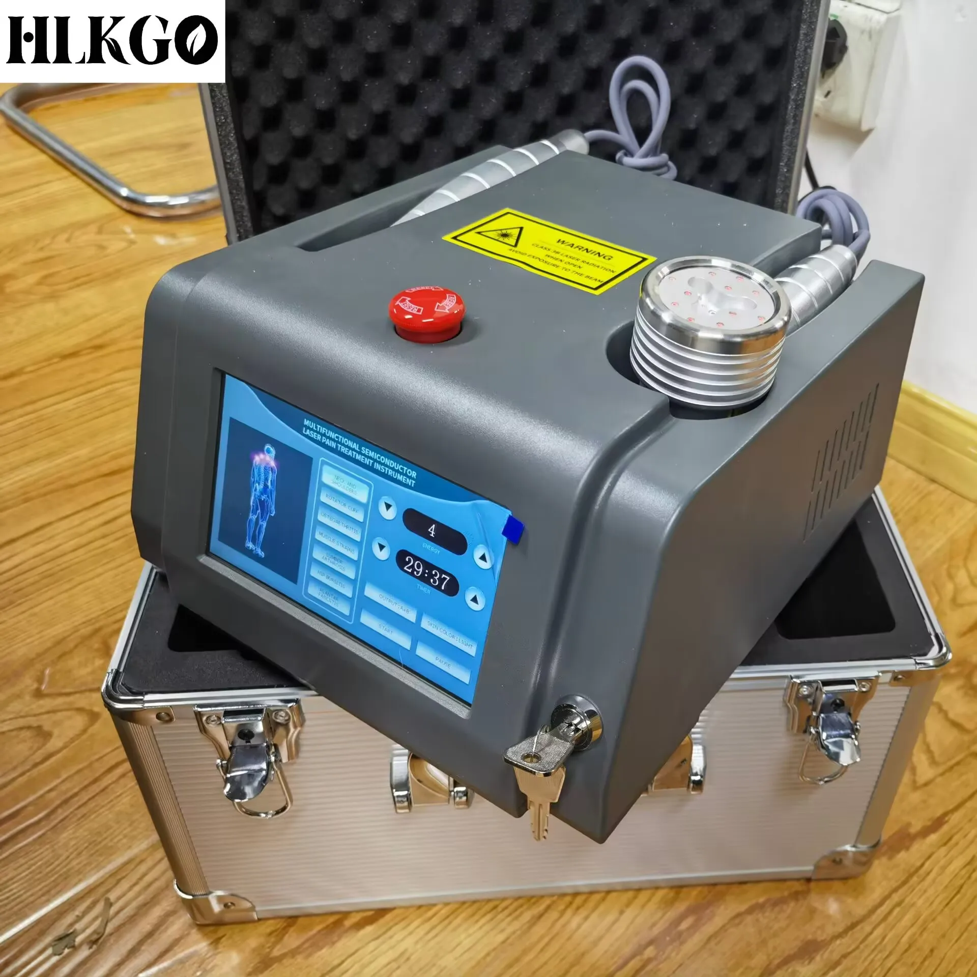 

Лазерный терапевтический аппарат HLKGO 1055 мВт с двумя насадками, диоды 808 нм для глубокой терапии боли, фибромиалгии, бурсита, артрита