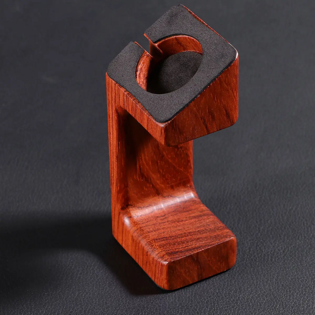 

Wooden Rosewood Smart Watch Charging Station Sturdy Hand Free Charging Holder Mount with Intelligent Chip Protection for Home