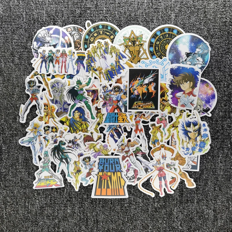 50PCS Car Stickers Saint Seiya Seitoushi Anime Graffiti Baby Decoration For Motorcycle Helmet Laptop Tablet Ipad Glass Trunk Bag