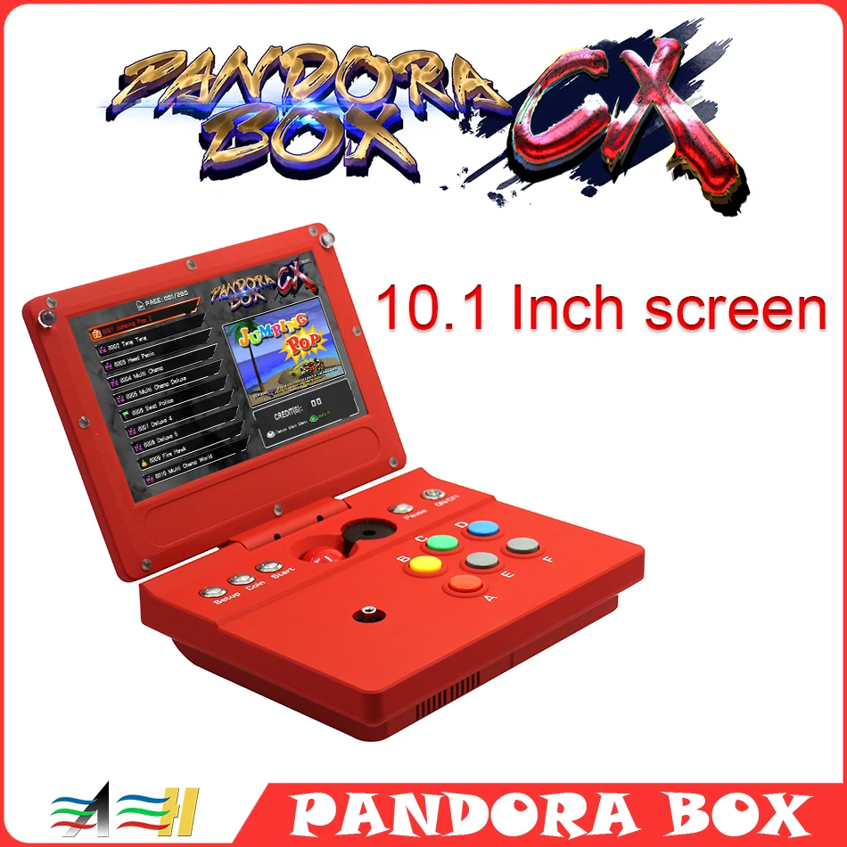 

A original Pandora Box CX 10.1 Inch Joystick Arcade Folding Portable Video 2800 in 1 Retro Game Console Game Children's Gift