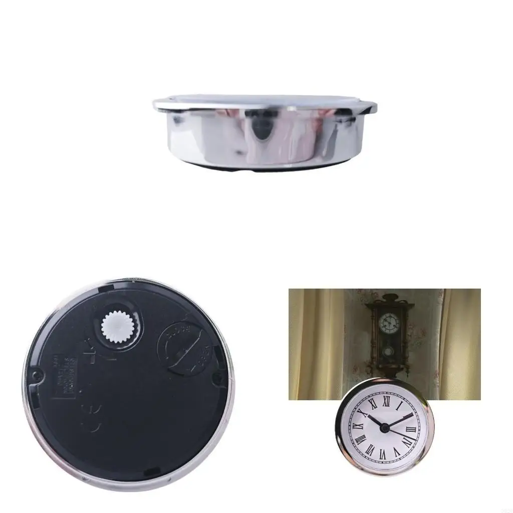 G92C Multipurpose Quartzs Clock Insert for Personalizing Wall Decors 60mm with Classical Roman Numerals Watch Insert Projects