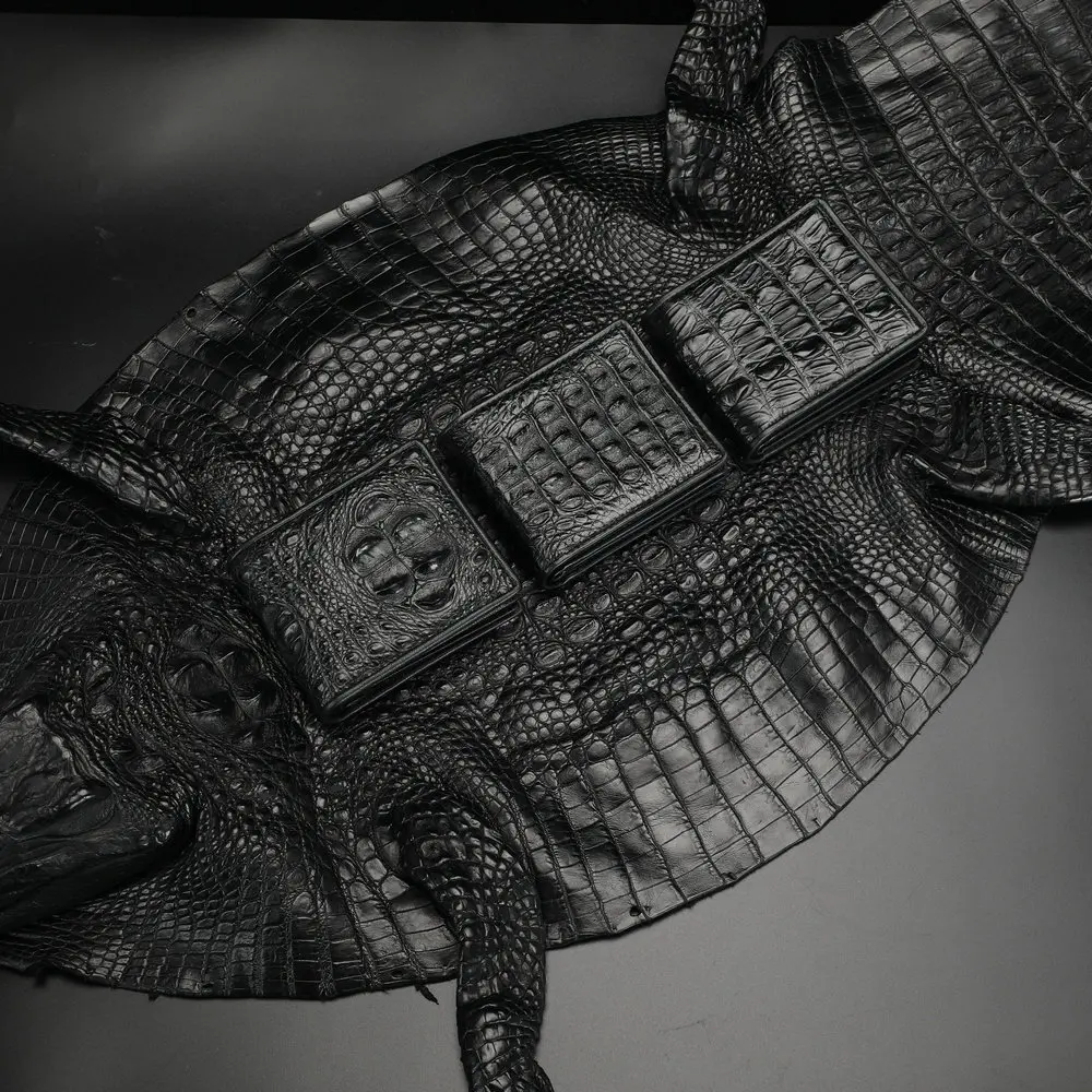 2025 جديد جلد التمساح محفظة رجالية موضة جلد طبيعي محفظة أفقية الأعمال موضة عادية قصيرة محفظة صغيرة 45 #2