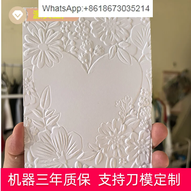 10Pcs Valentine's Day Theme 3D Bump Embossing Template Love Texture Clip Handmade DIY Embossing Machine Print Clip Scrapbook