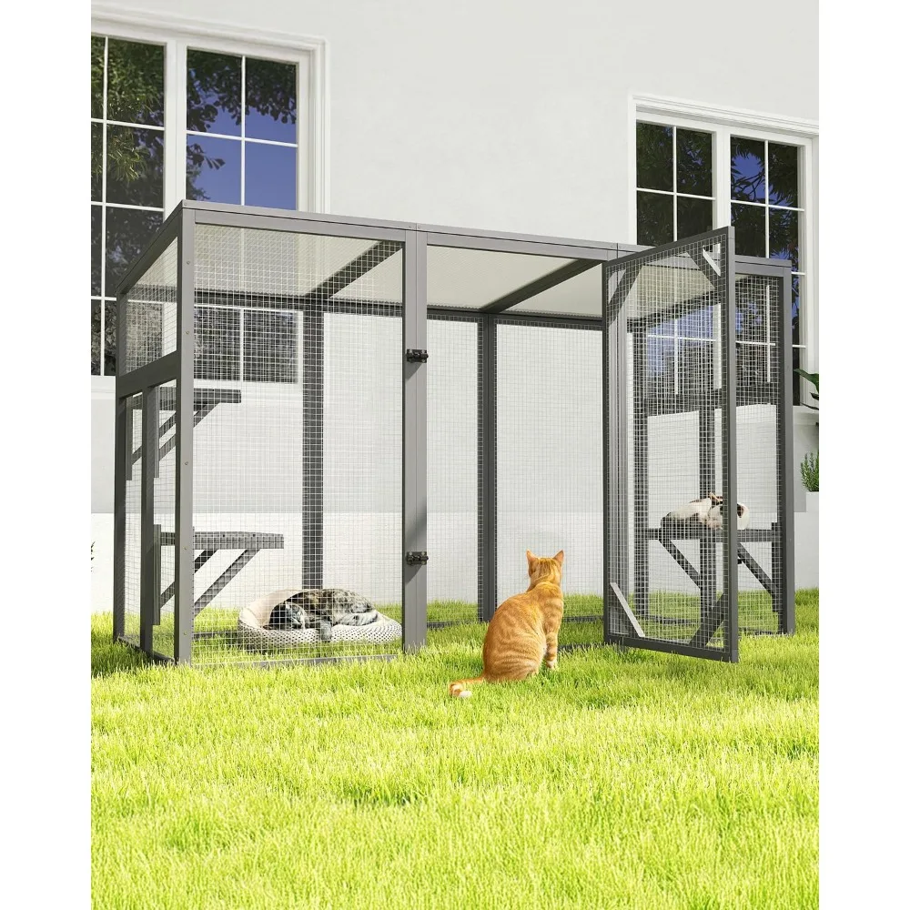 

Outdoor Cat House, 71 Catio Outdoor Cat Enclosure, Large Cat Houses & Condos, Cattio for Apartment Balcony